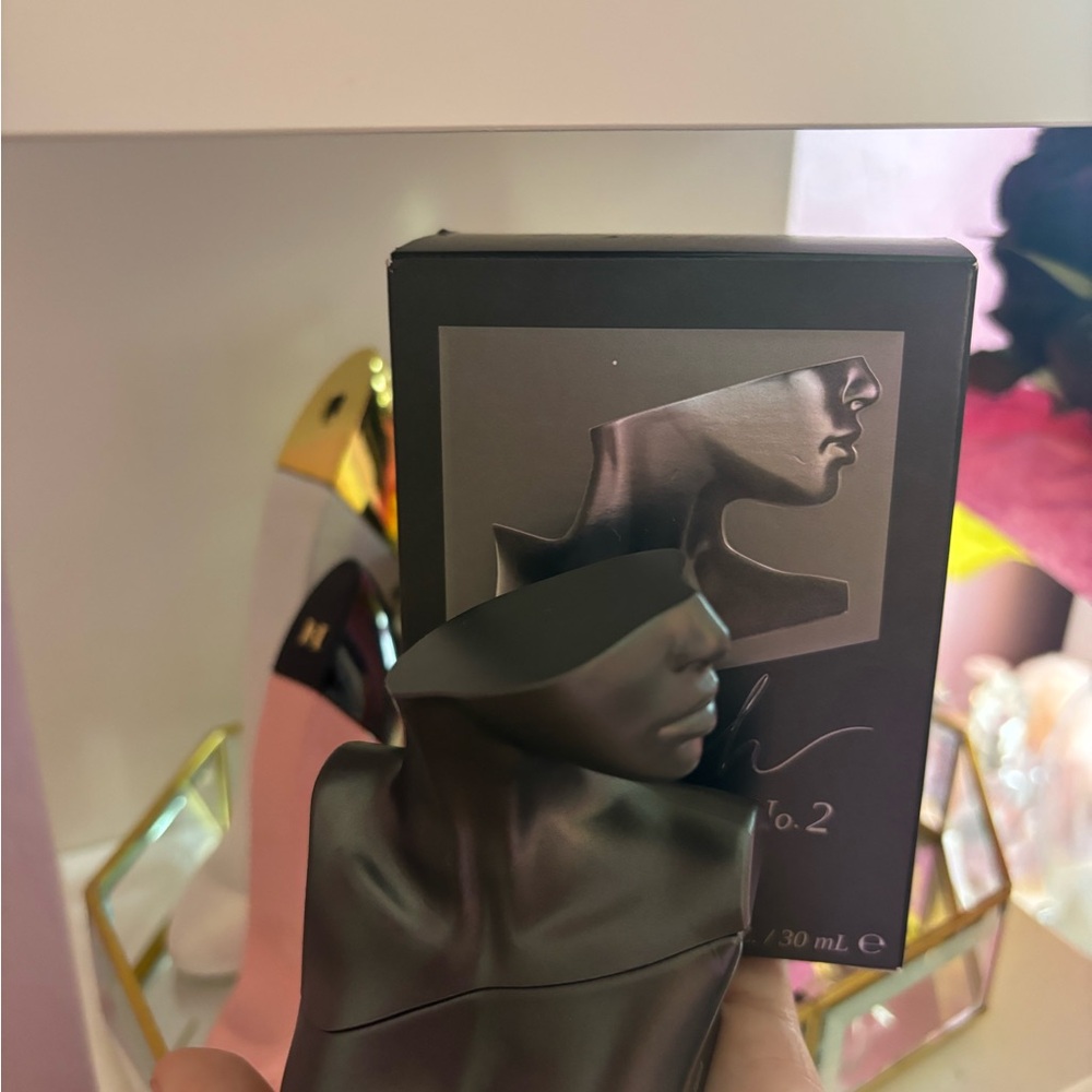 Black Sculptural Perfume Bottle